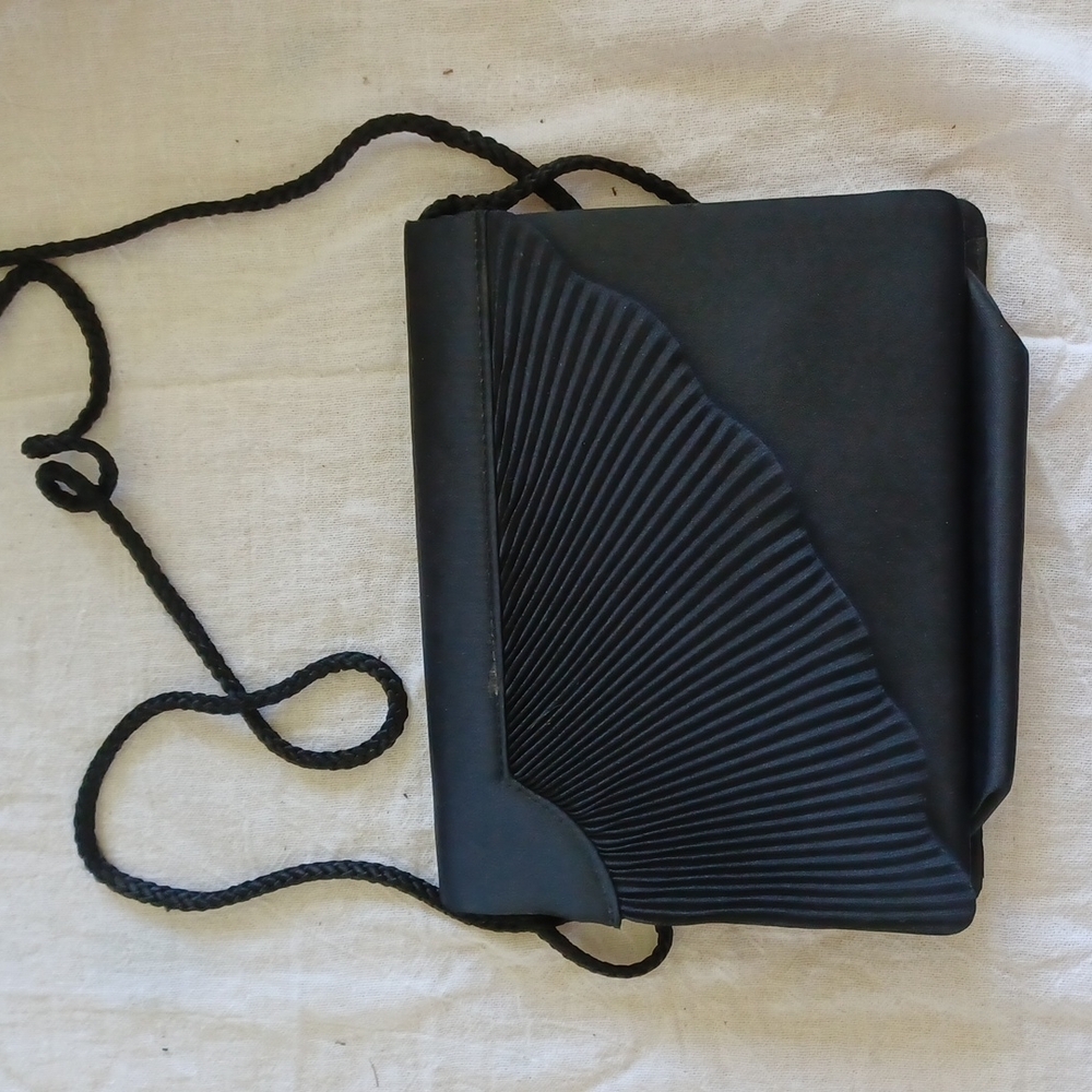 Pacific Connection Small black satin purse, 8x6